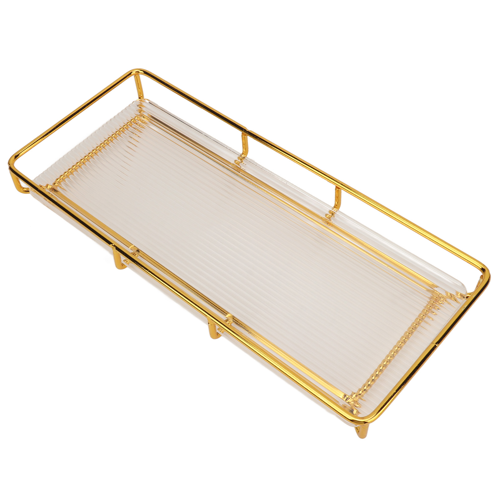 Badezimmer-ablageschale Aus Edelstahl Und Goldfarbenem Acryl, Modernes Minimalistisches Design, Kompakte Platzsparende Ablage Für Kosmetikartikel Und Andere Utensilien, Goldfarbene Ausführung, Einlagi