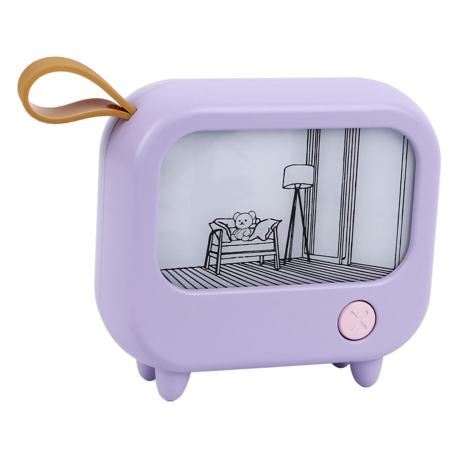 Beleuchtetes Tv-nachtlicht, 2 Leuchtmodi, Usb-aufladbar, Tragbar, Nachttischlampe, Schlafzimmerdekoration, Lila