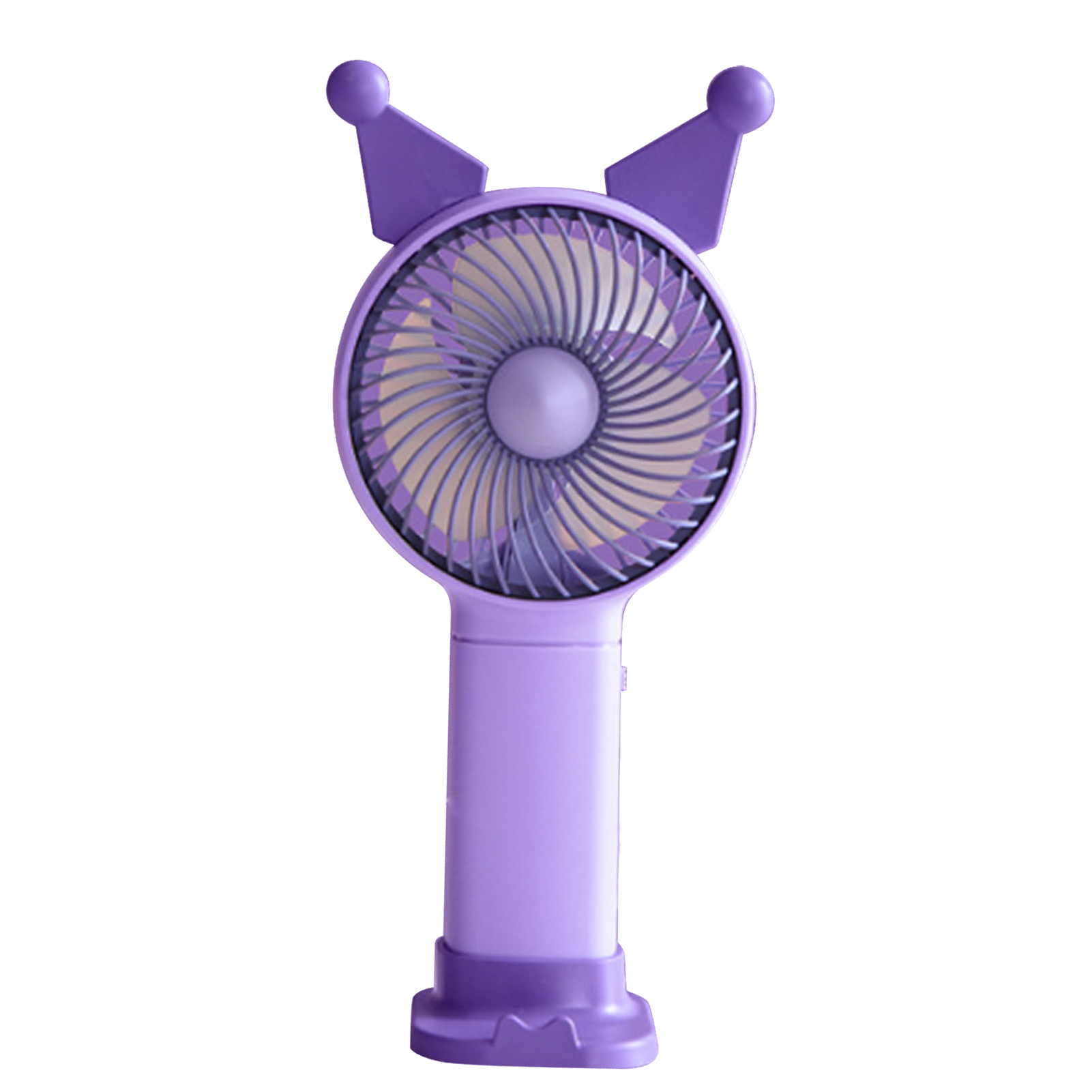 Mini-tragbarer, Wiederaufladbarer, Lilafarbener Usb-ventilator, Elektrischer Ventilator Für Zuhause, Schule Und Büro, Eingebauter Akku, Taschenformat, Leise.