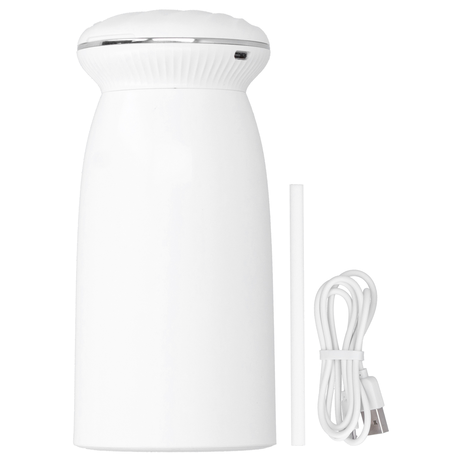 Weißer, Tragbarer Auto-luftbefeuchter (350 Ml), Usb-betrieben, Mit Nachtlicht Und Luftbefeuchterspiegel.