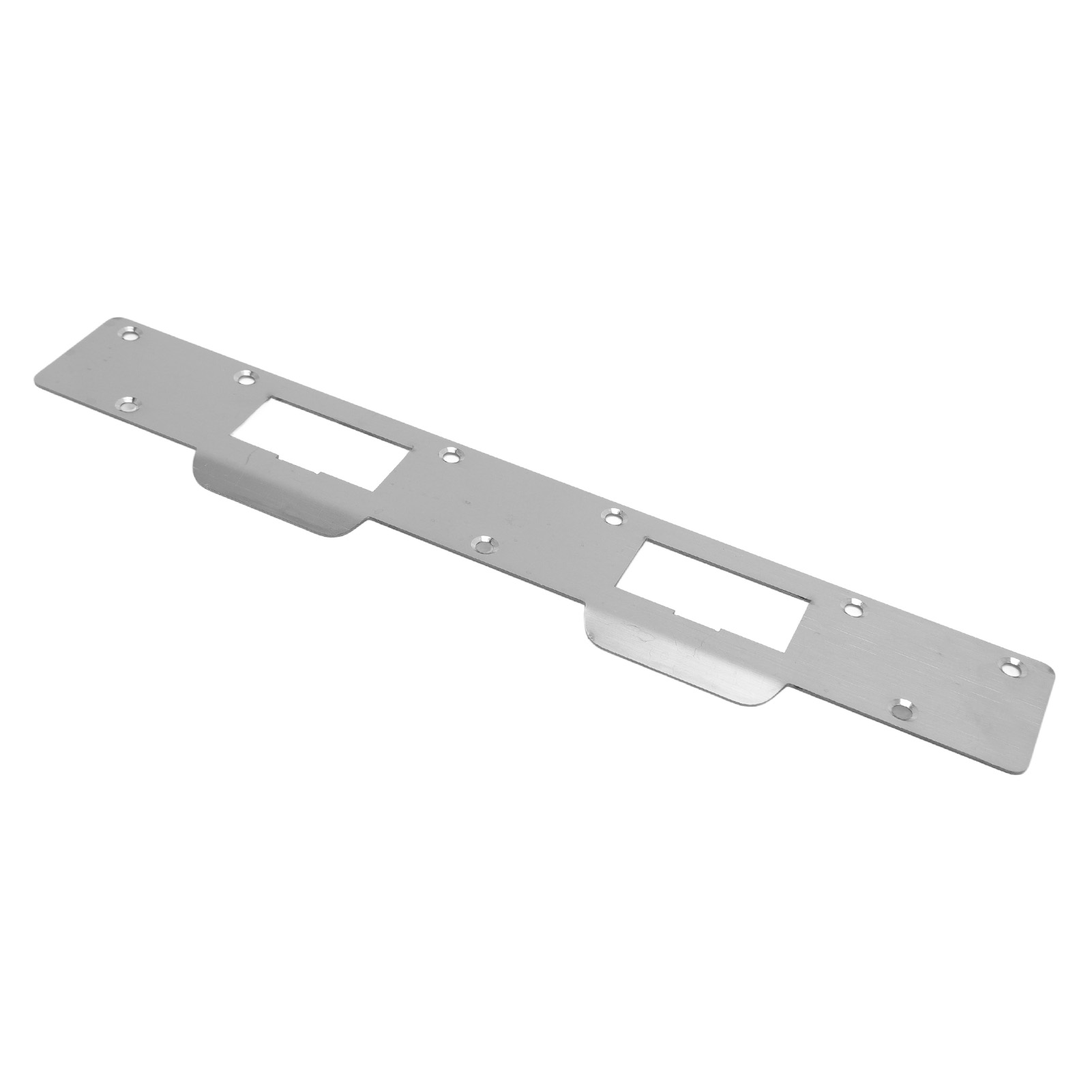 Verstärkte Türschließplatte Aus Stahl Mit Zwei Löchern, Robust Und Einfach Zu Montieren, Für Einen Lochabstand Von 14–15 Cm (5-1/2–6 Zoll), Weiß