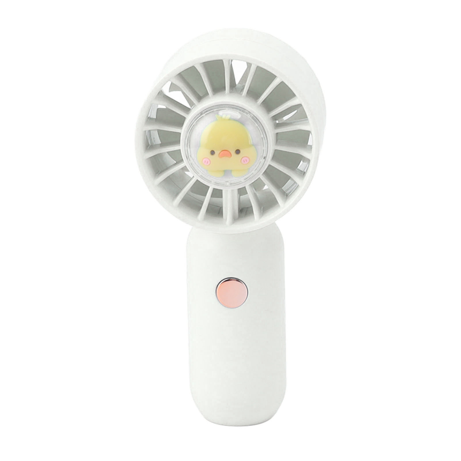 Tragbarer Mini-usb-ventilator Mit Ladekabel Und 500-mah-akku, Weiß