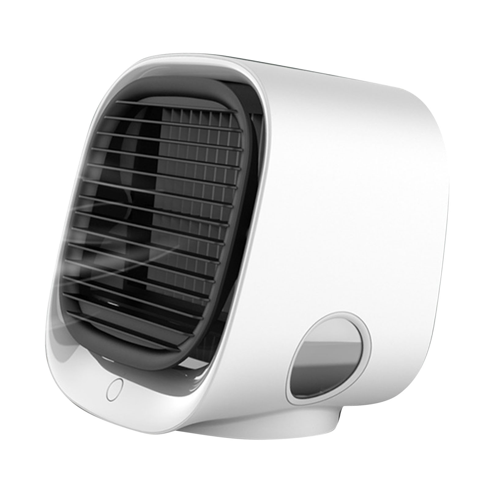 Mini-usb-wiederaufladbarer, Tragbarer Nebelventilator, Erfrischender Tischventilator Mit Wassernebel Für Zuhause Und Büro, Weiß