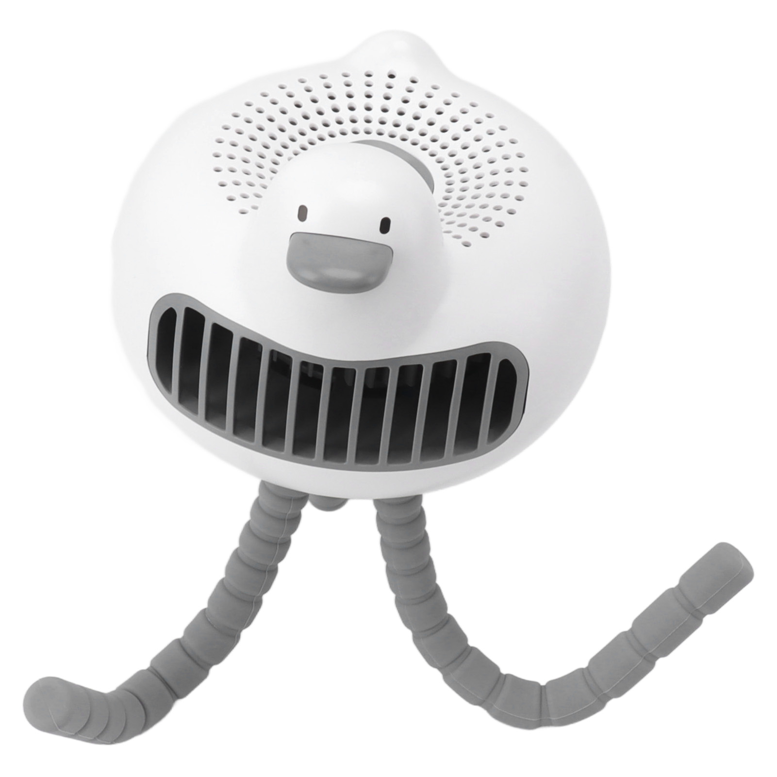 Tragbarer, Leiser Und Niedlicher Kinderwagenventilator, Wiederaufladbar, 3600-mah-akku, 130° Verstellbarer Winkel, Clipbefestigung, Weiß
