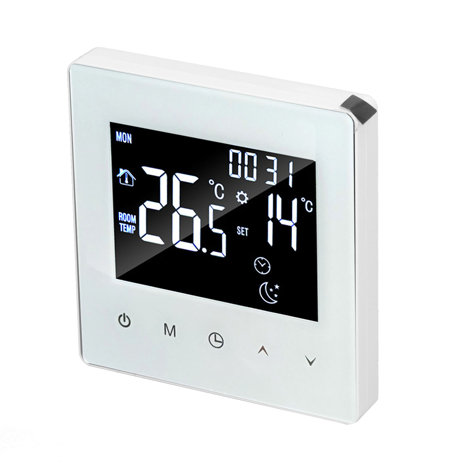 Programmierbarer Digitaler Thermostat Mit Display, 3 Meter Sonde Für Elektrische Fußbodenheizung, Wlan-kompatibel, Wechselspannung 90-240 V, Weiß, Ideal Für Zuhause, Hotel, Büro.