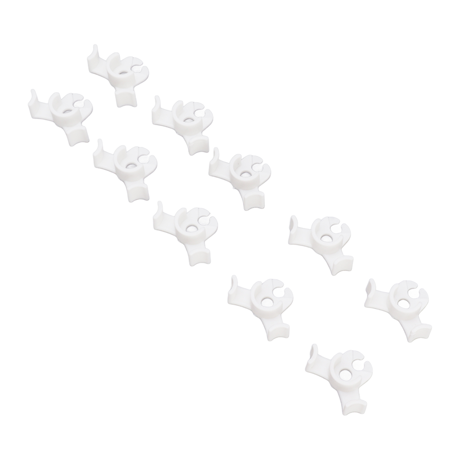 Set Mit 20 Pflanzenstützclips, 90° Verstellbarer Winkel, Kunststoff, Für Garten Und Gewächshaus, Weiß