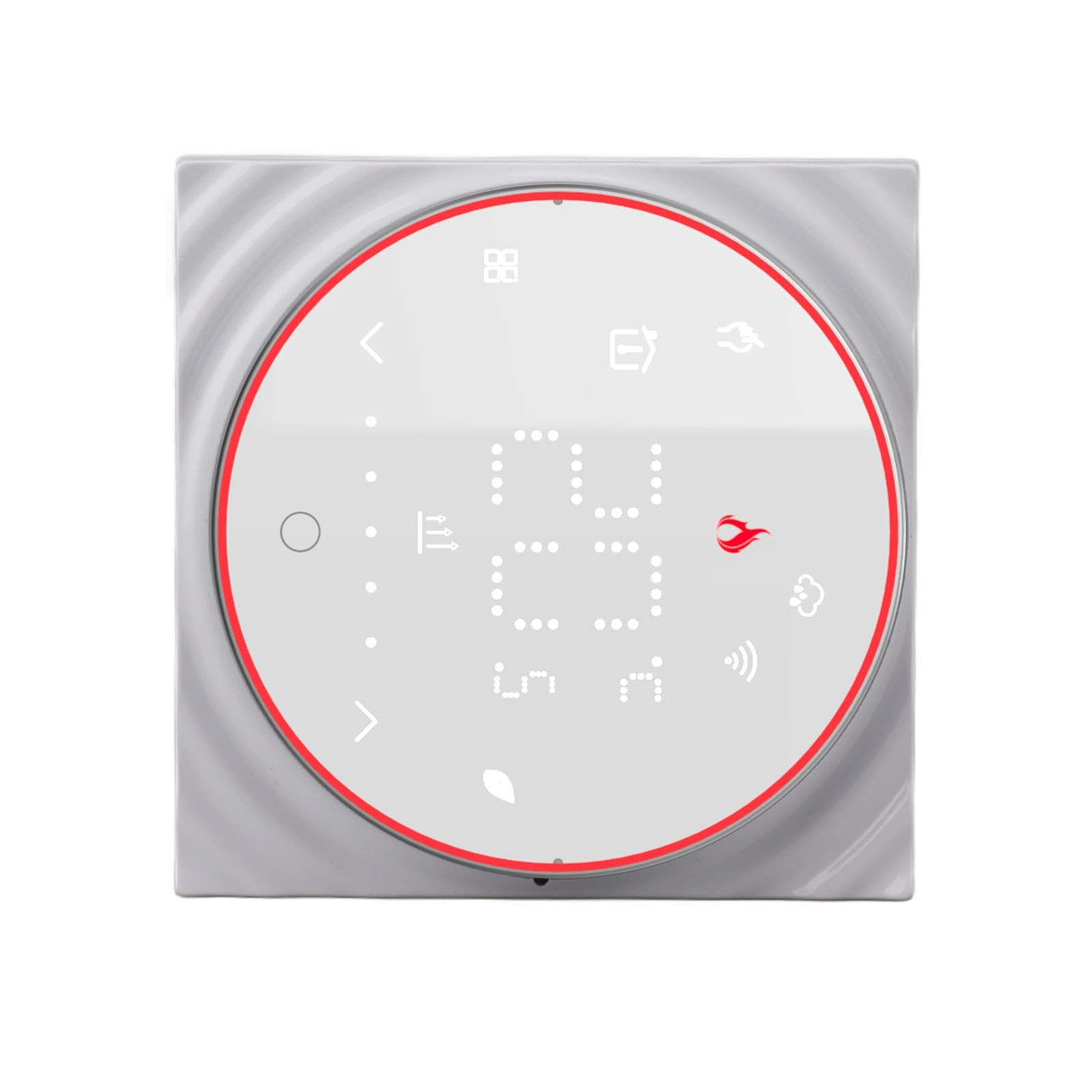 Programmierbarer Wlan-thermostat, Temperaturregler Für Warmwasserbereiter, Sprach- Und App-steuerung, Ac 95–240 V, Weiße Quadratische Basis