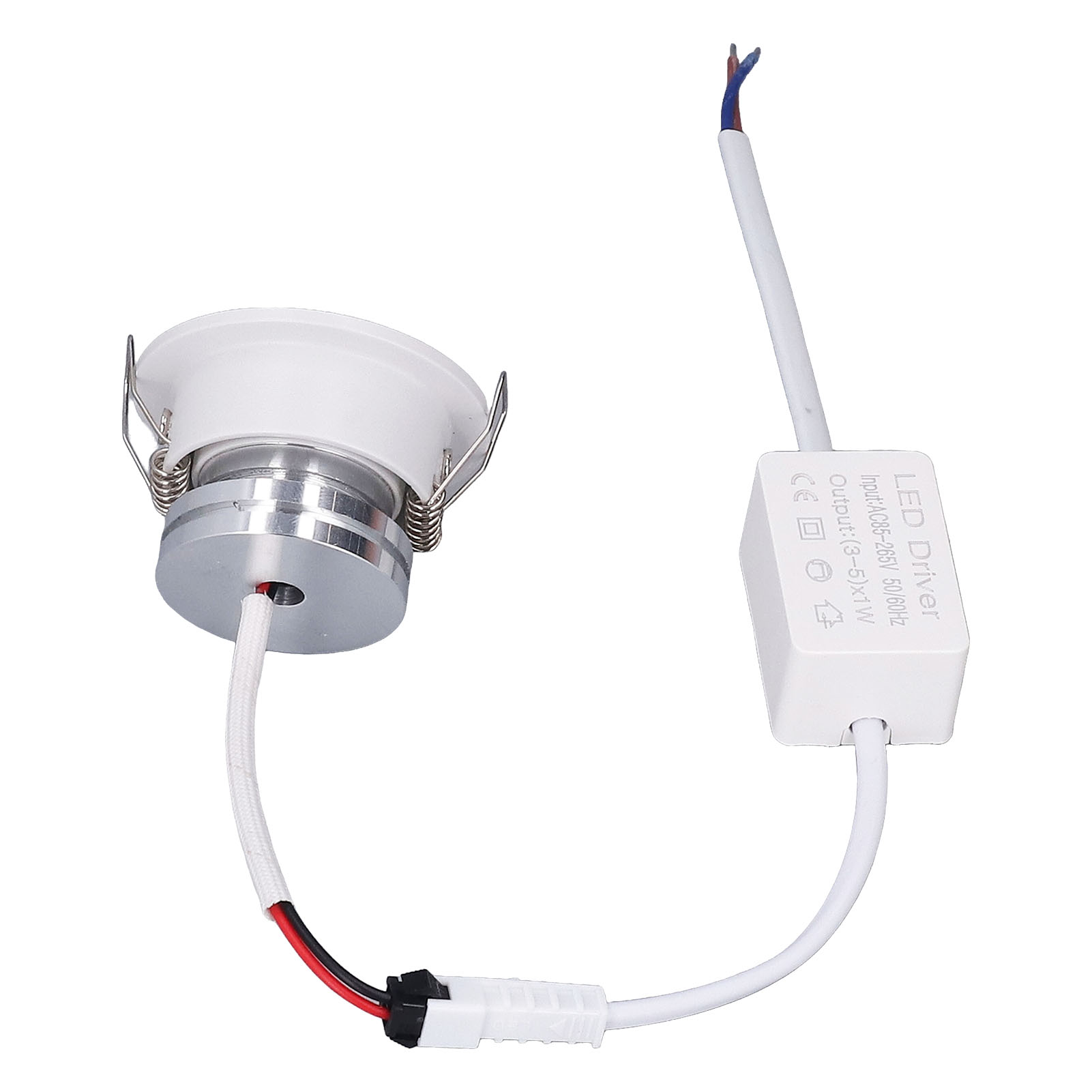 Minimalistischer Led-einbaustrahler, Weißes Aluminium, Verstellbarer Deckenstrahler 85–265 V, Neutralweißes Licht 4000 K