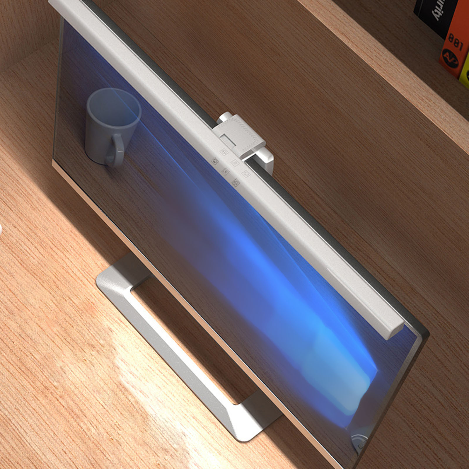 Leuchtleiste Für Computerbildschirm, Augenschonende Led-touch-lampe, 60-minuten-timer, Weiß, Monitorbeleuchtung