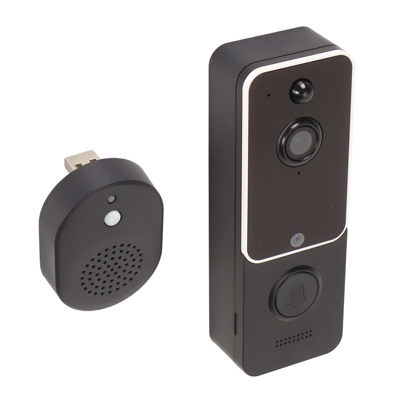 Weiße Drahtlose Wifi-video-türklingel, 720p 1mp Hd-kamera, Ip65 Wasserdicht, 5200mah Akku Mit Intelligenter Cloud-speicherung, Inklusive Ding-dong-gong, Für Mehr Sicherheit Zu Hause.