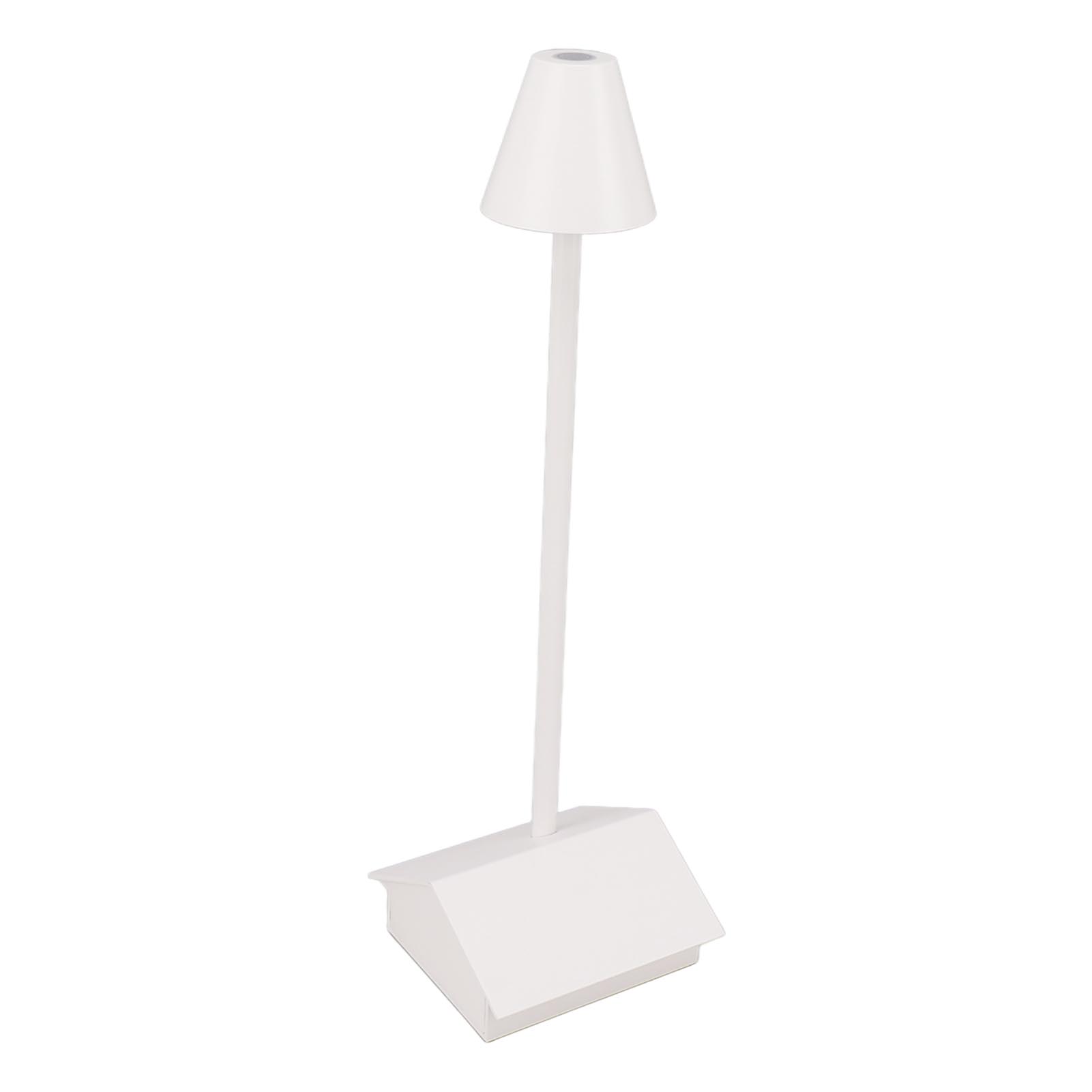 Wiederaufladbare, Kabellose Weiße Led-tischleuchte In Gebäudeform, Mit Touch-dimmfunktion, 5200-mah-akku, Ip54 Wasserdicht, Tragbar Für Büro Und Schlafzimmer.