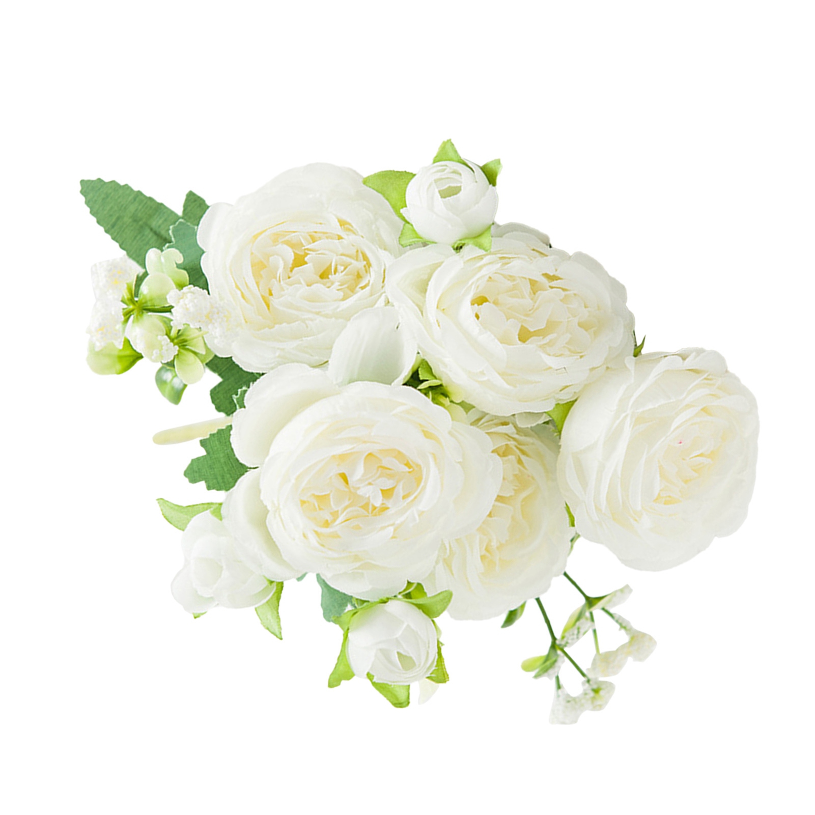 Romantische Künstliche Pfingstrosen, 2 Sträuße, 6 Cm Durchmesser, Leichte, Dekorative Weiße Blumen Zur Dekoration