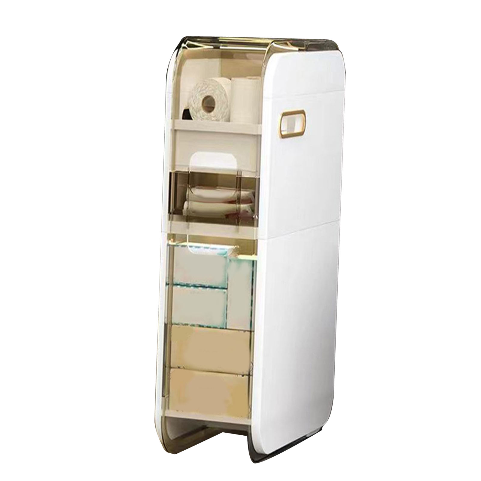 Wasserdichter, Weißer Eckbadezimmerschrank, Großer Wandstauraum, Eckküchenschrank, 2 Regalböden, 41 X 18 X 58 Cm