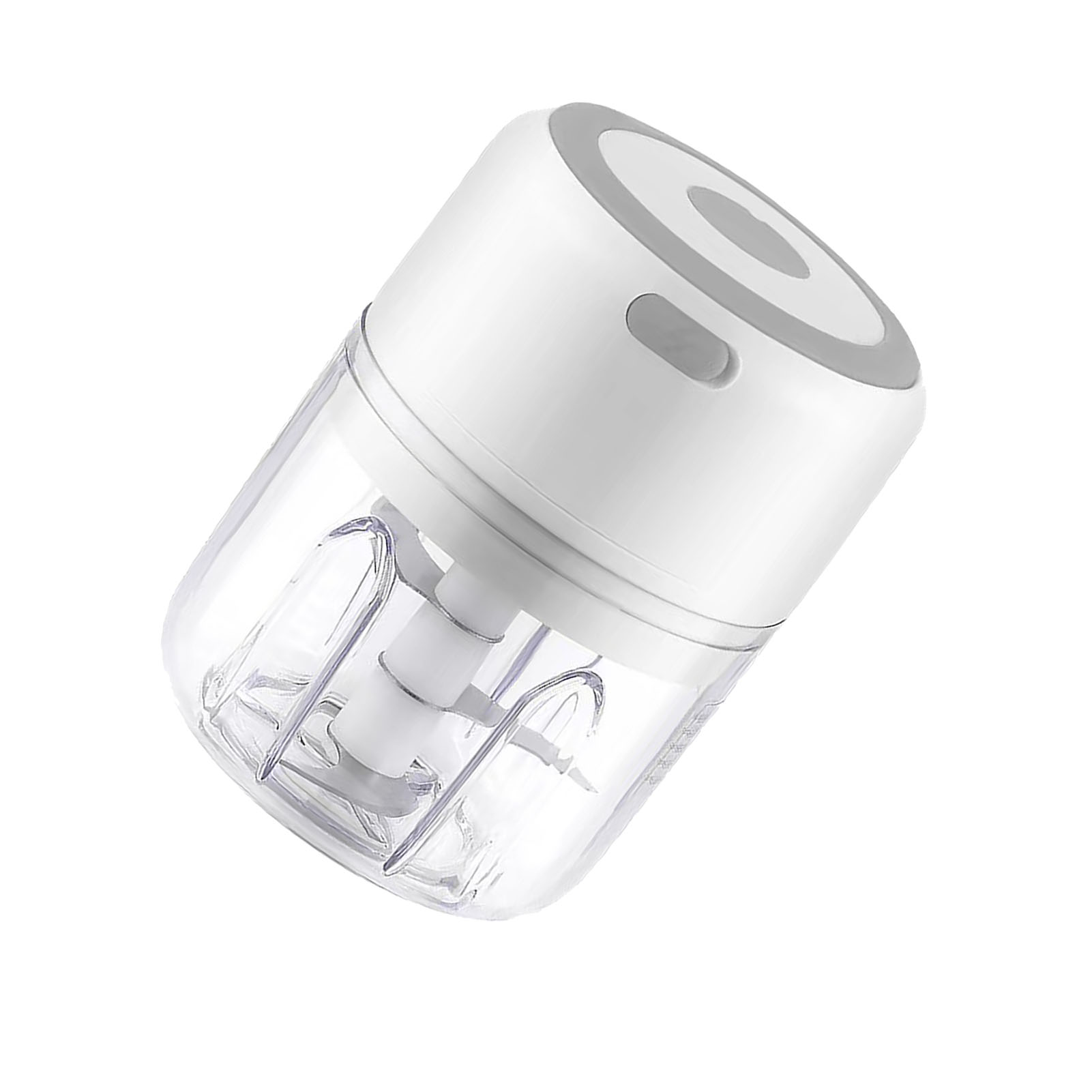 250 Ml Kabelloser, Multifunktionaler, Weißer Elektrischer Knoblauchzerkleinerer, Abnehmbarer, Tragbarer Gemüsemahlaufsatz Für Ingwer Und Zwiebeln