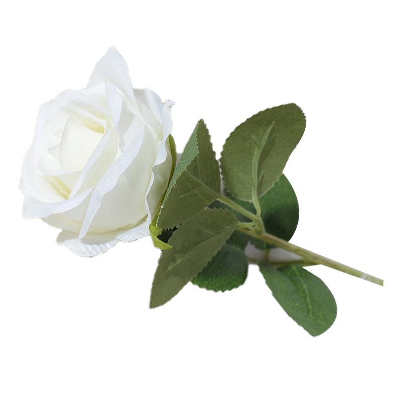 Künstliche Weiße Seidenrose, Realistische Künstliche Blume Für Wohnzimmer- Und Heimdekoration, Einzigartiges Blumenornament, Elegante Kunstblume.