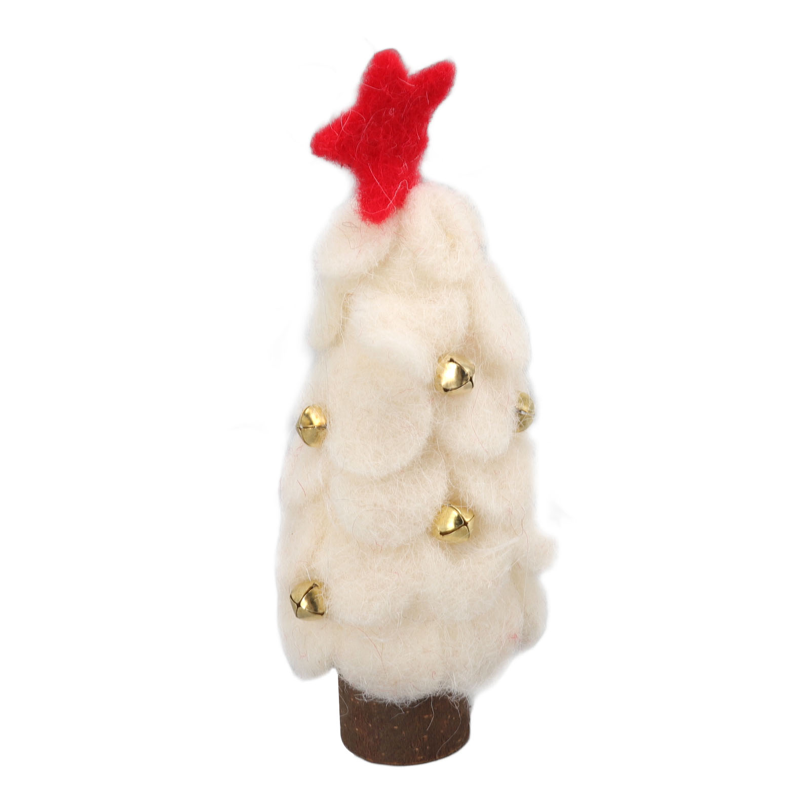 Weißer Weihnachtsbaum Aus Wollfilz, Kleiner Dekorativer Holzbaum Für Zuhause Und Schaufensterdekoration