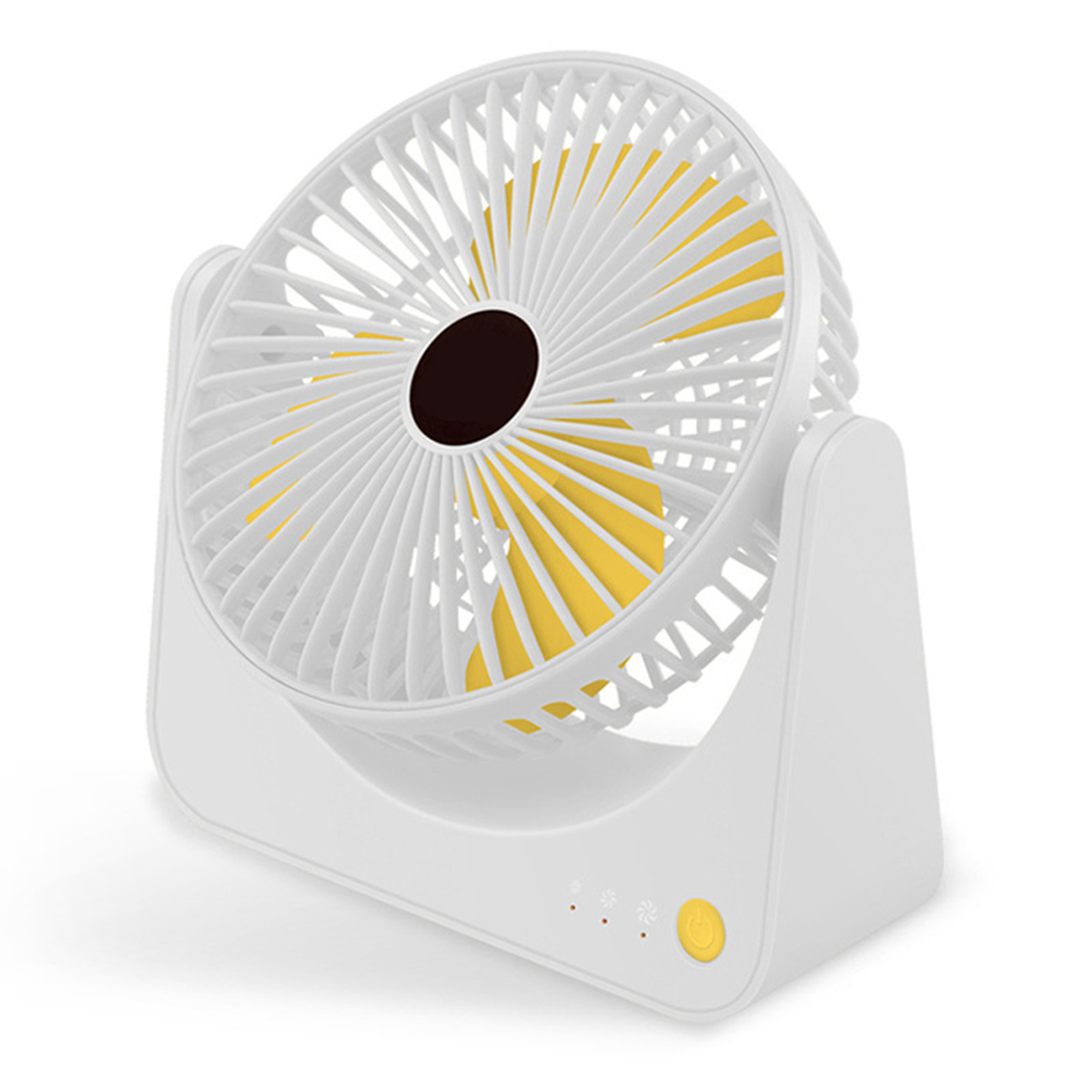 Tragbarer, Wiederaufladbarer Und Leiser Usb-tischventilator, Mini-ventilator In Weiß Für Zuhause, Studentenwohnheim, Büro