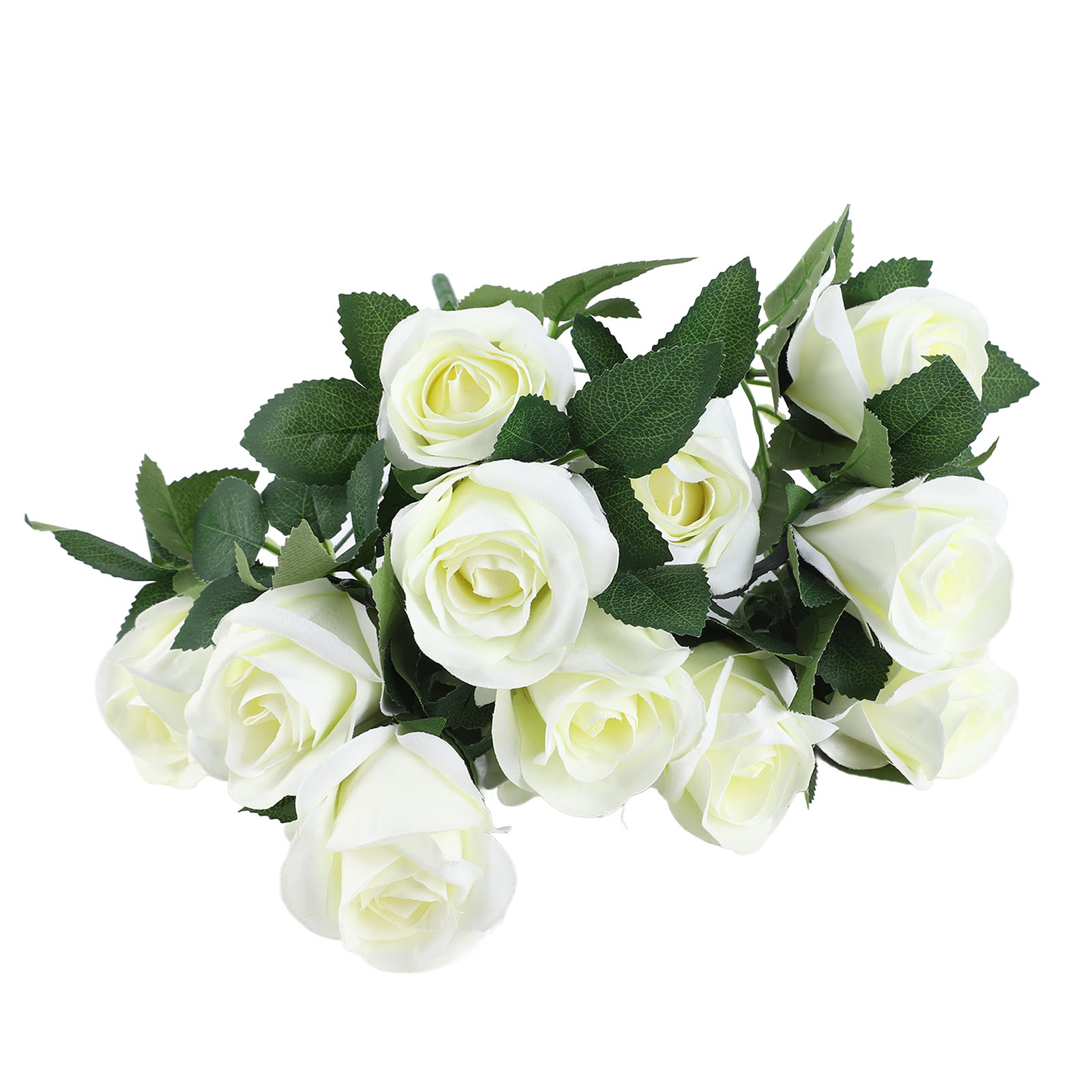 Strauß Langstieliger Künstlicher Rosen, Realistische Seidenblumen, Künstliche Weiße Rosen Für Hochzeiten, Partys Und Valentinstagsdekoration.
