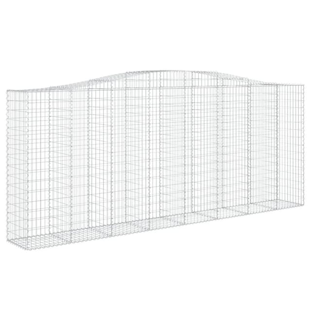 Vidaxl - Gabionen Mit Hochbogen 7 Stk. 400x50x160/180cm Verzinktes Eisen