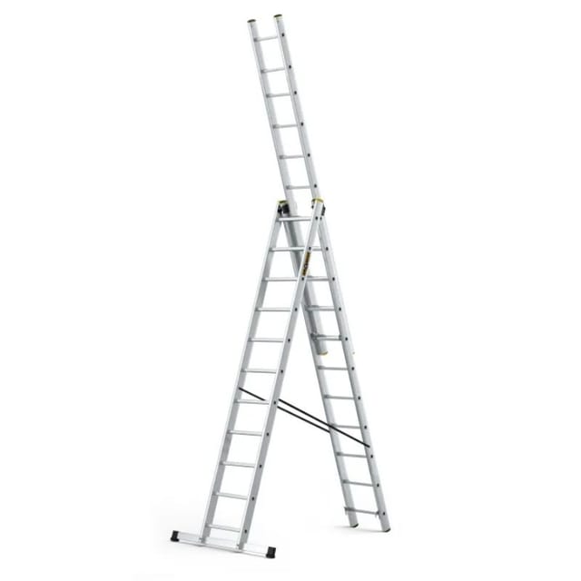 3-element-aluminiumleiter 640 Cm 11+11+11 Sprossen - Br-00-4211