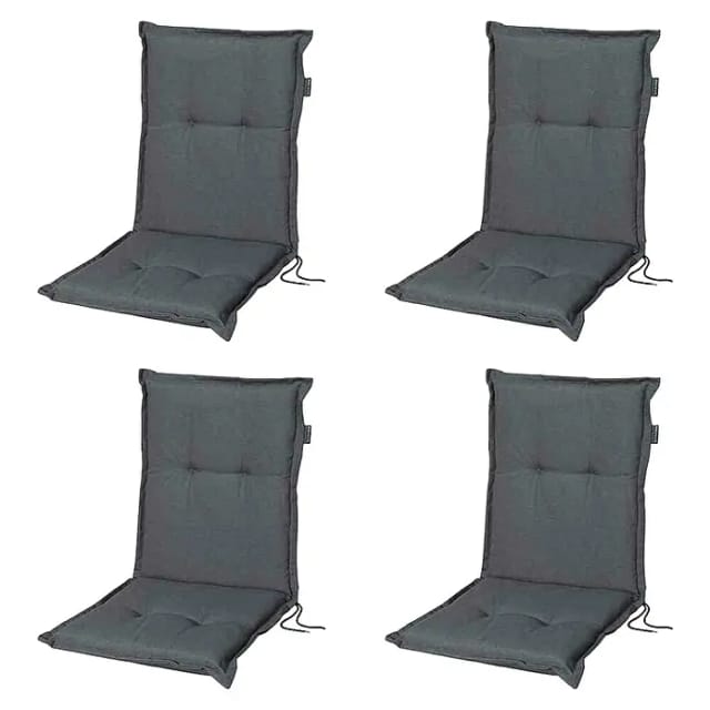 Allibert - Set 4 X Panama Grau A Nied 50 % Baumwolle, 45 % Polyester