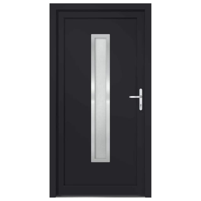 Vidaxl - Haustür Anthrazit 98x208 Cm Pvc