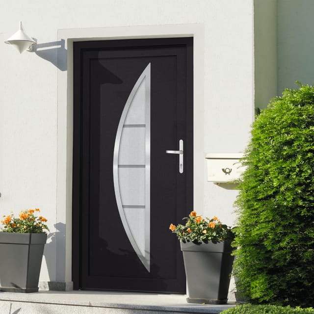 Haustür Anthrazit 98x190 Cm Pvc Vidaxl