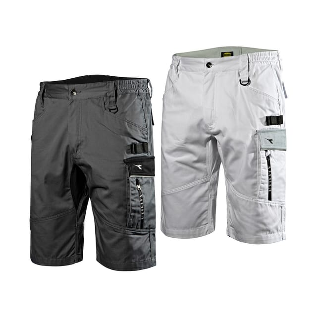Diadora Bermuda Easywork Leichte Arbeitsshorts Für Frauen - Xs - Weiß