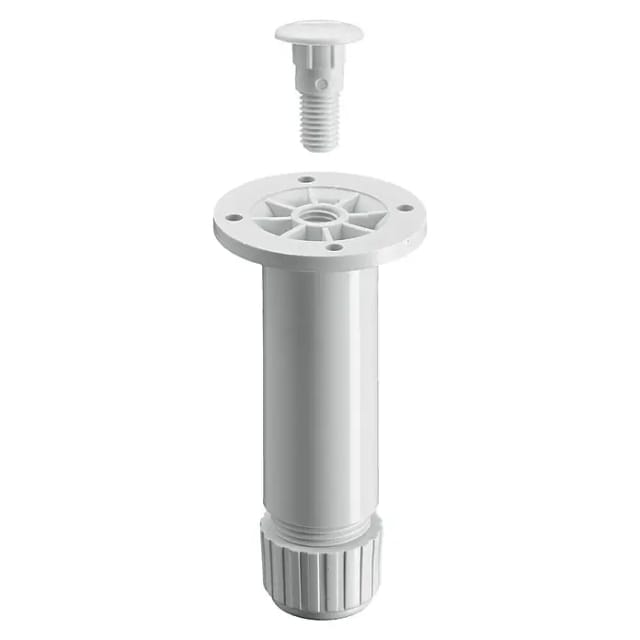 Sockelverstellfuß 3,0 X 10 -11 Cm Kunststoff Weiß - 1 Stück Sockelverstellfuß - Hettich