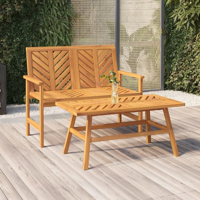 2-tlg. Garten-lounge-set Massivholz Akazie Vidaxl