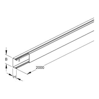 Niedax Lfk-kanal Stahlblech Llk 16.030 16x30 Verzinkt Ve 2 Mtr