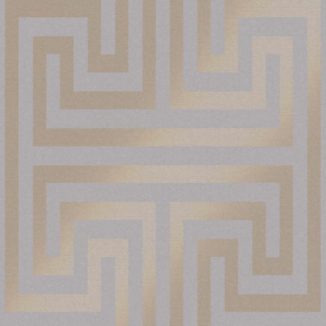 Next Metallic Greek Key Grau Vliestapete 10mx52cm