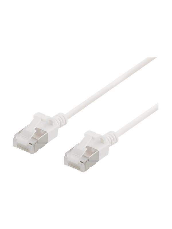 Deltaco patch cable - 30 cm - white - Wei - 03m