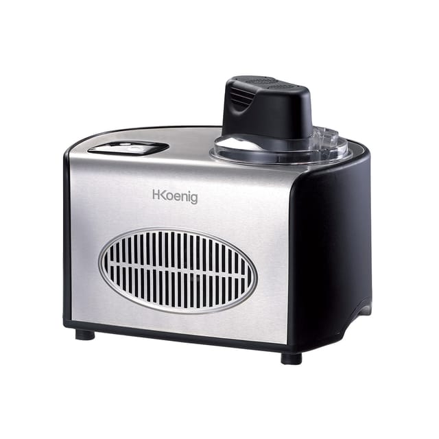 H.Koenig professionelle Eismaschine HF250 - Elektrisch - 1,5 L - 150 W - Kühlfunktion - Schnelle Zubereitung - Eis, Frozen Joghurt und Sorbet