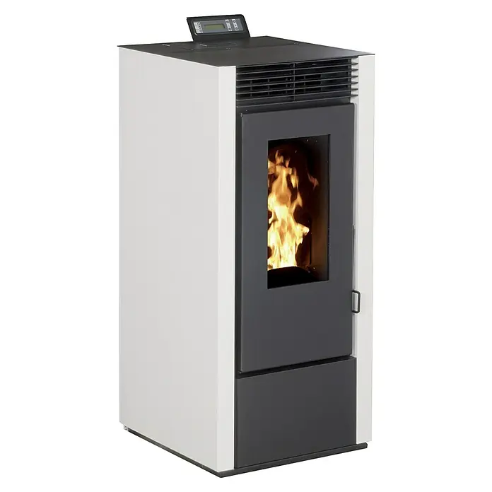 Pelletofen Marina 14 (12,1 kW, Raumheizvermögen: 340 m³, Farbe Verkleidung: Weiß, Kanalisierbar)