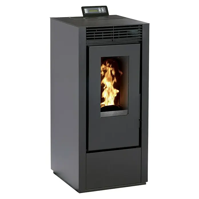 Pelletofen Marina 14 (12,1 kW, Raumheizvermögen: 340 m³, Farbe Verkleidung: Schwarz, Kanalisierbar)