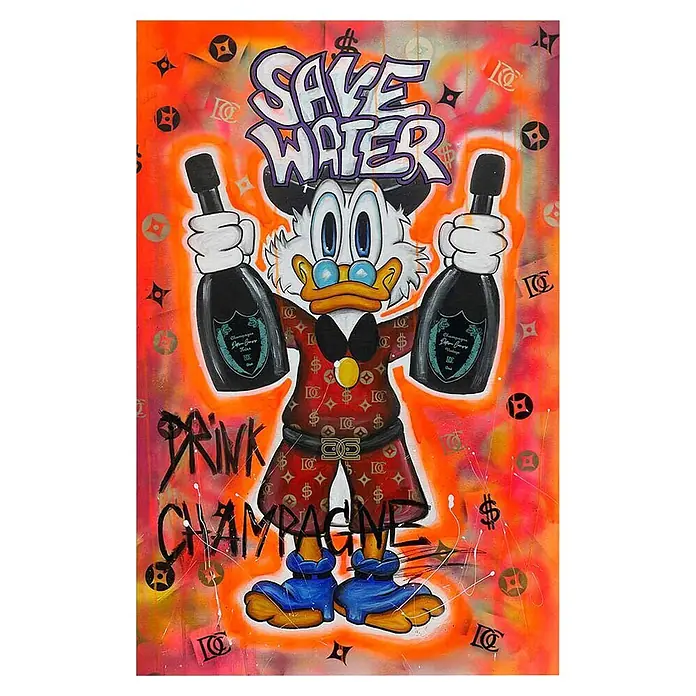 Dotcomcanvas Decopanel (Save Water Drink Champagne, B x H: 58 x 90 cm)