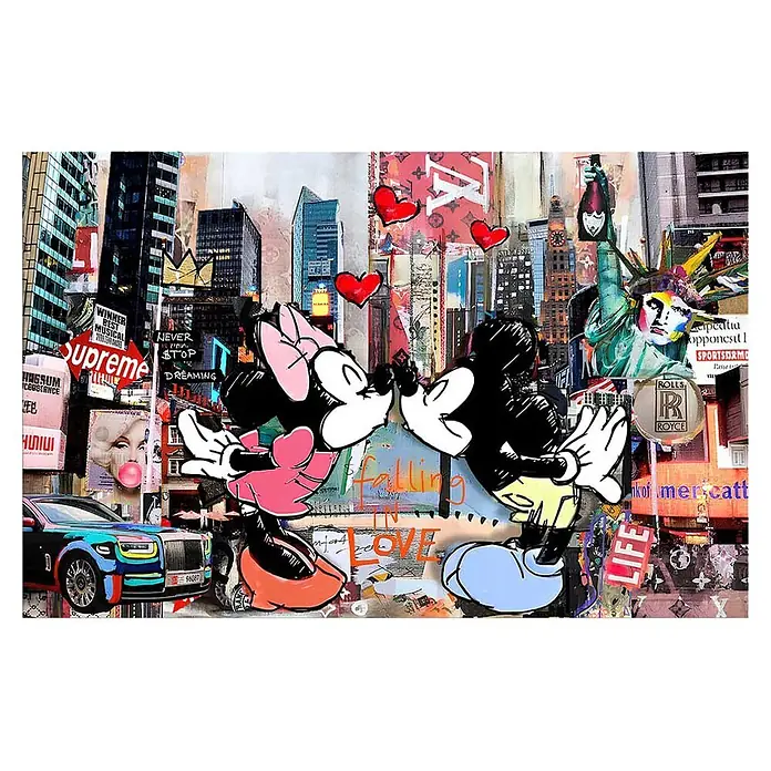Dotcomcanvas Decopanel (Kiss in New York City, B x H: 90 x 58 cm)