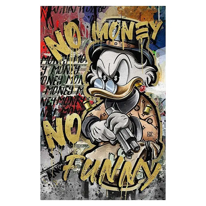 Dotcomcanvas Decopanel (No Money Duck, B x H: 58 x 90 cm)