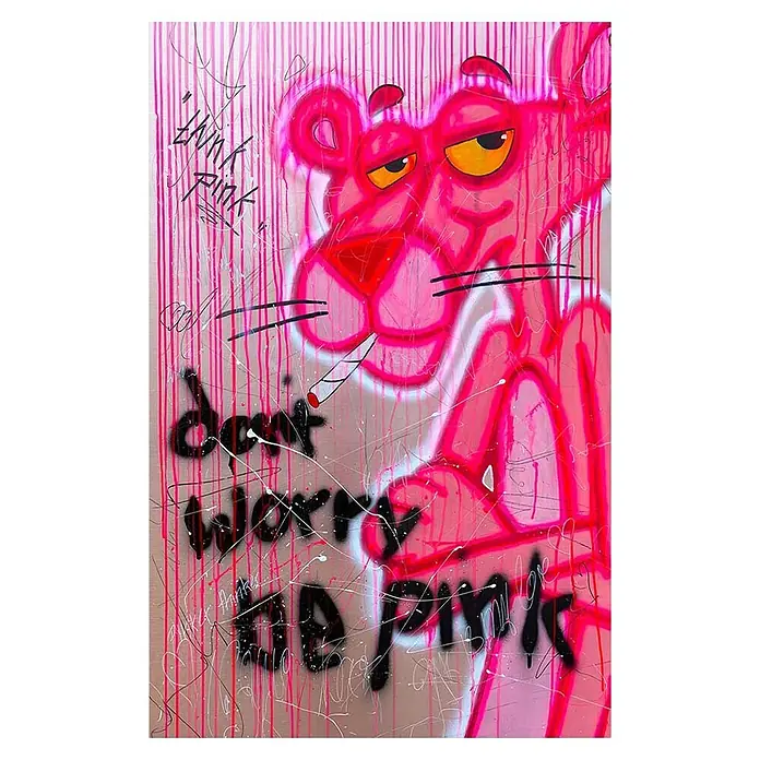 Dotcomcanvas Decopanel (Don´t Worry Be Pink, B x H: 58 x 90 cm)