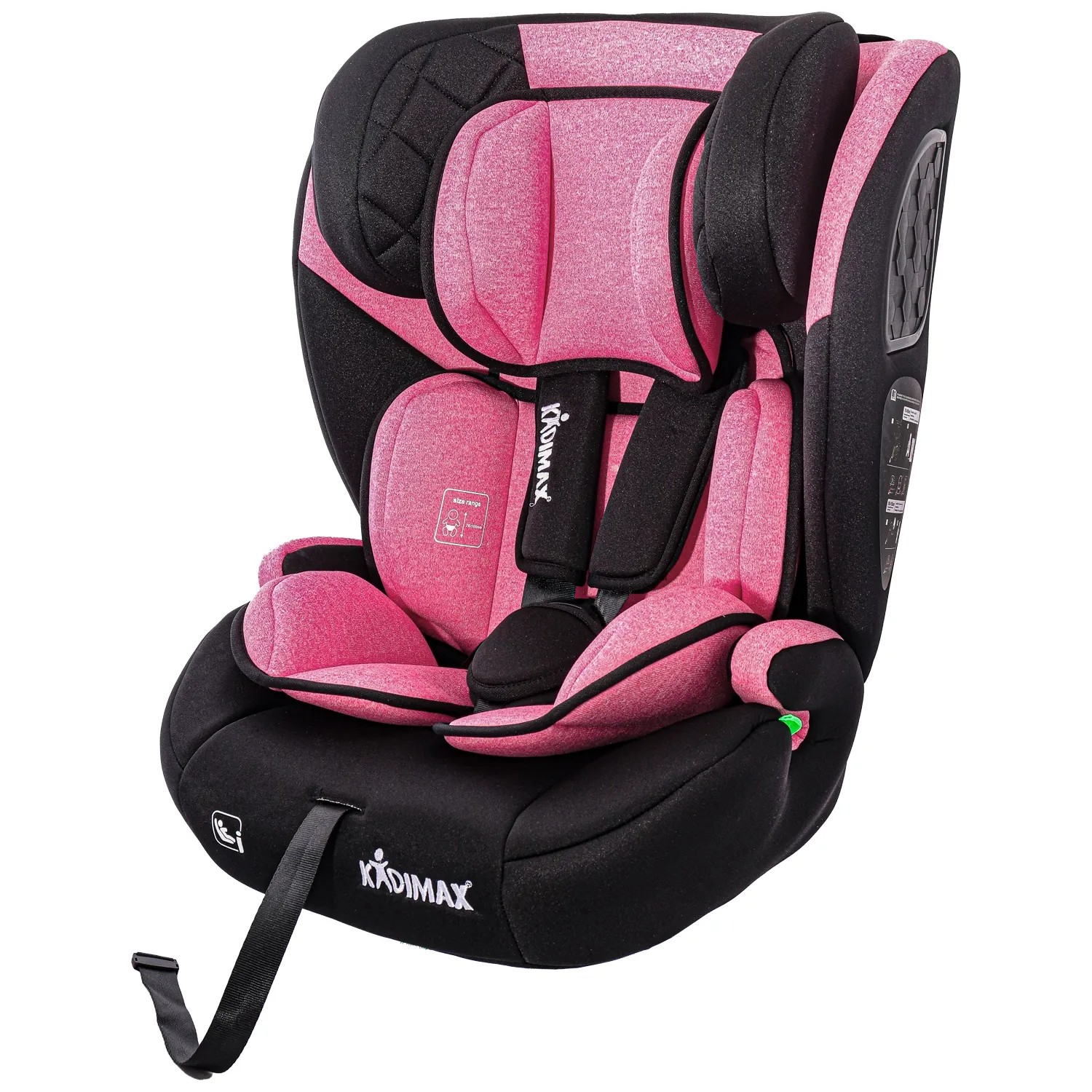 Kidimax Kindersitz EasyFit Pink 9–36 kg ECE R129/03