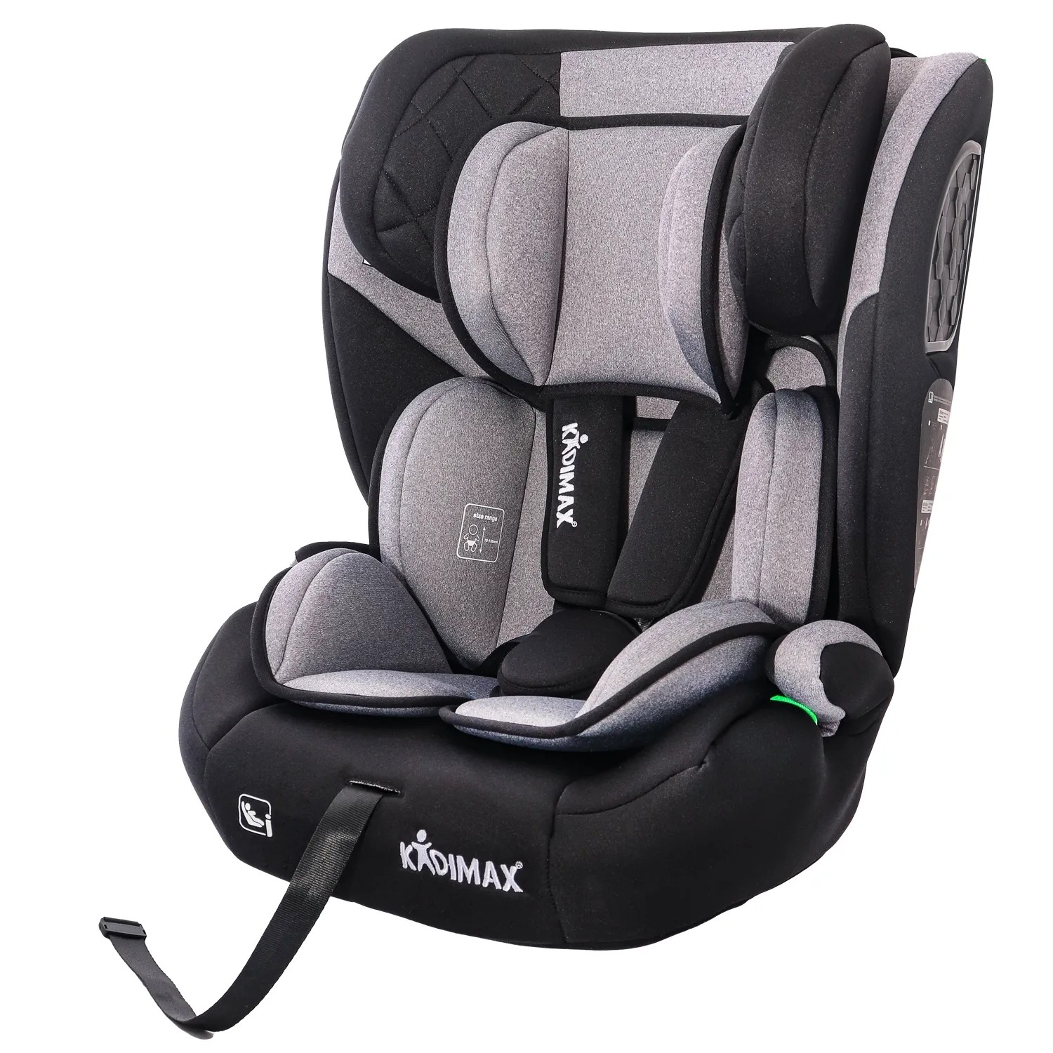 Kidimax Kindersitz EasyFit Grau 9–36 kg ECE R129/03