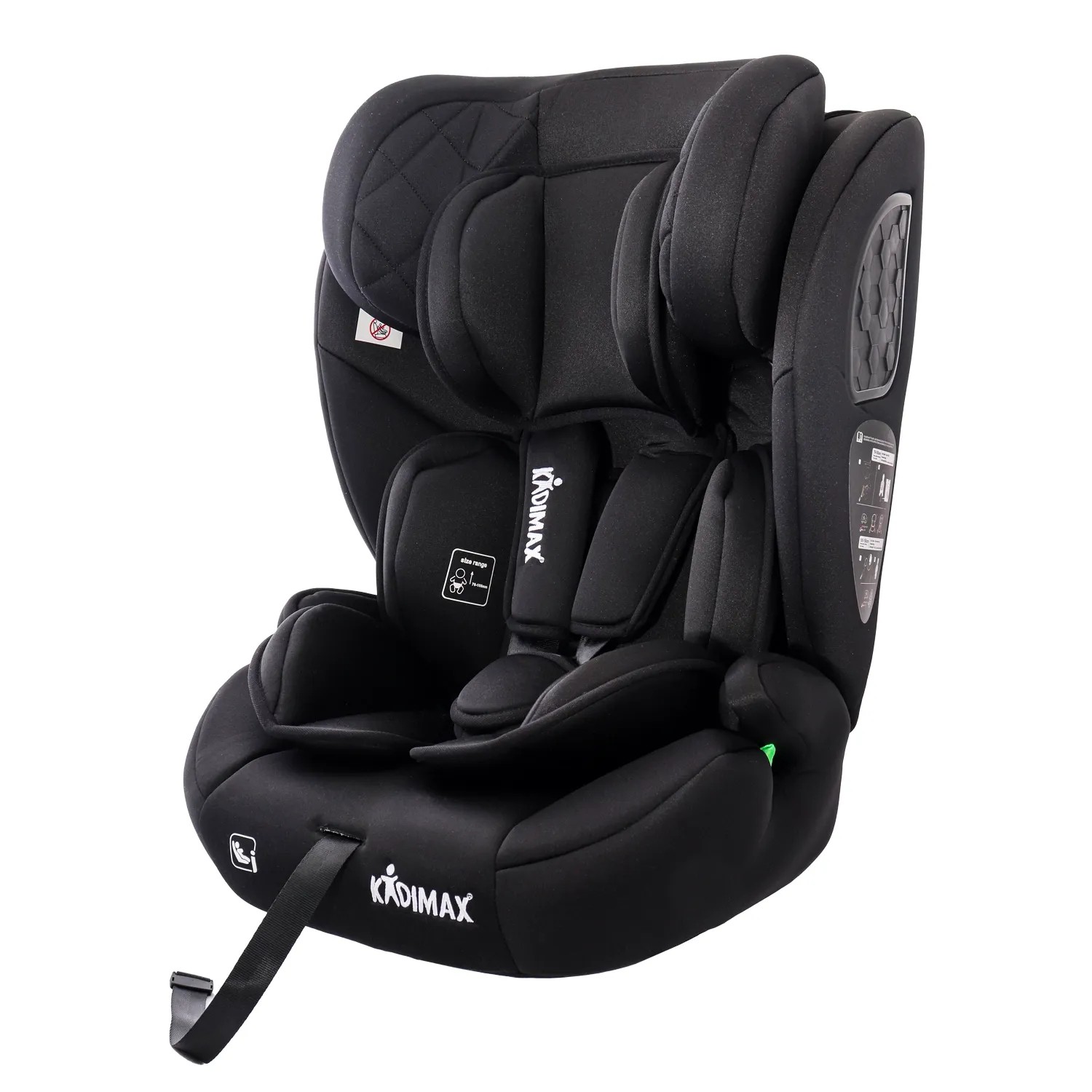 Kidimax Kindersitz EasyFit Schwarz 9–36 kg ECE R129/03