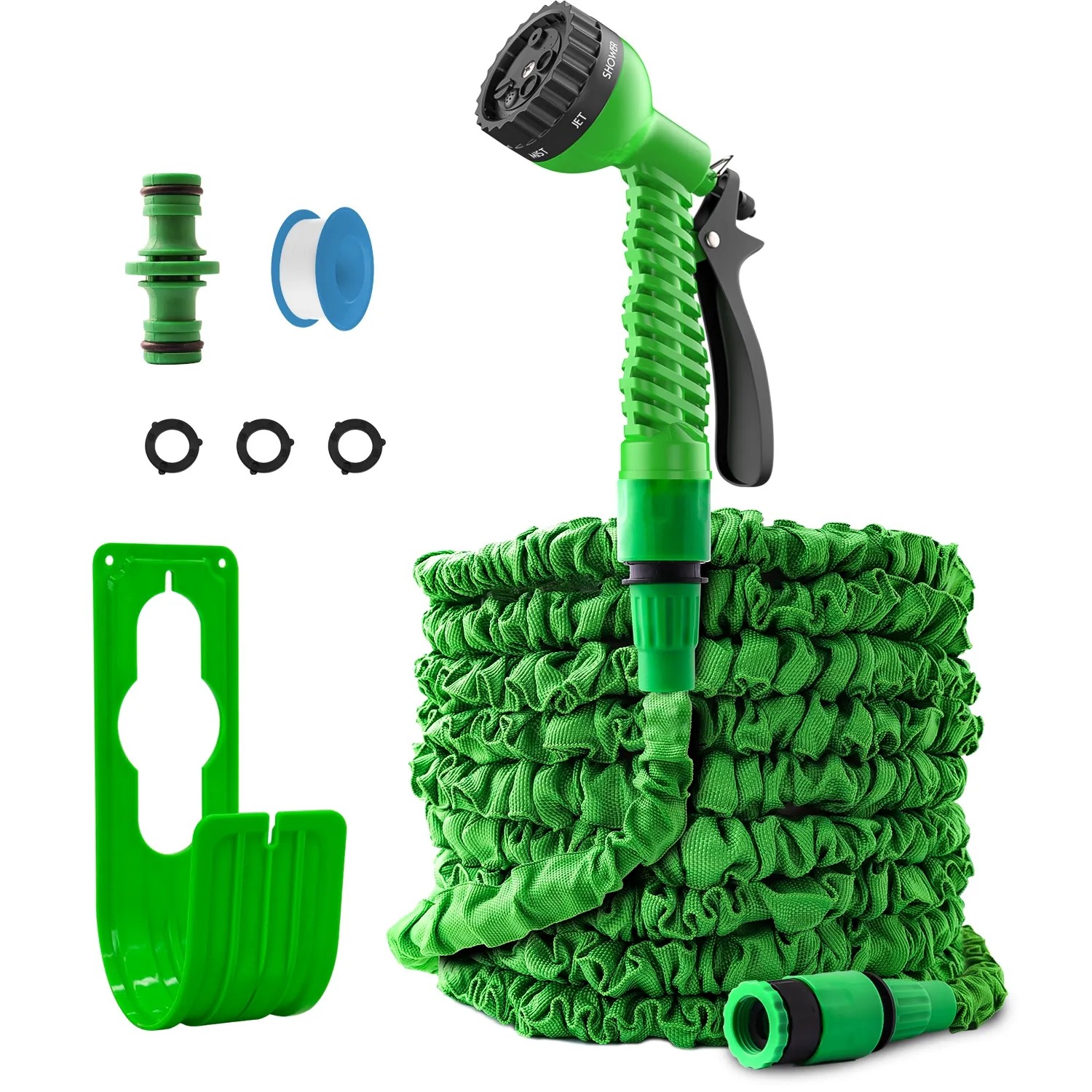 Fepro Flexibler Gartenschlauch Basic 22.5m inkl. Brause und Wandhalterung