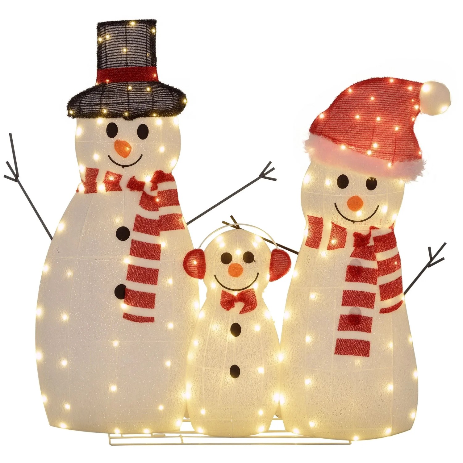 Outsunny Weihnachtsbeleuchtung Stahl Polyester 67L x 34B x 93H cm Weiß