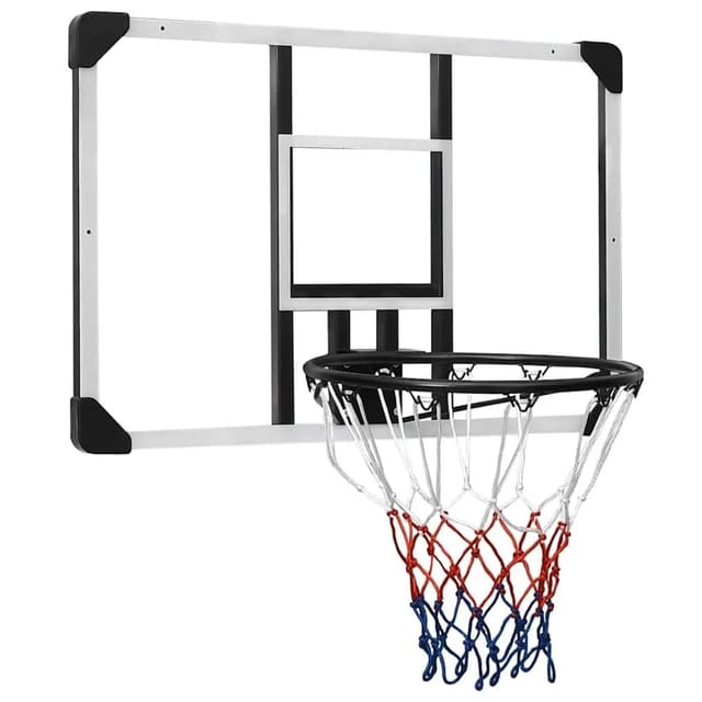 vidaXL Basketballkorb Transparent 90x60x2,5 cm Polycarbonat 93669
