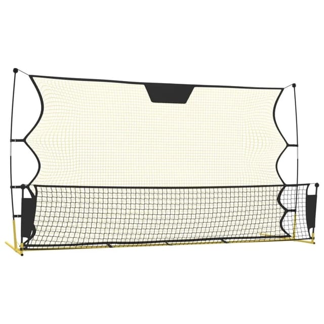 vidaXL Fußball-Rebounder Schwarz und Gelb 183x85x120 cm Polyester 93760
