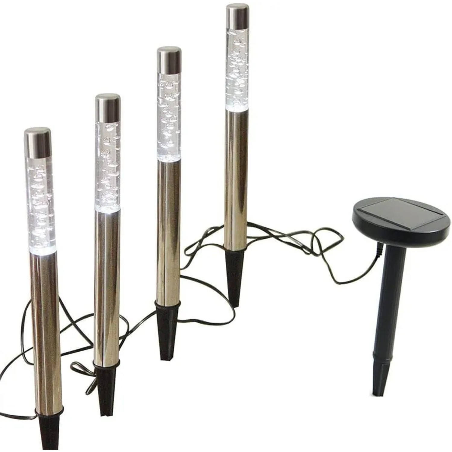 Dapo Solarleuchte Bubble 4er Set Kaltweiß IP44