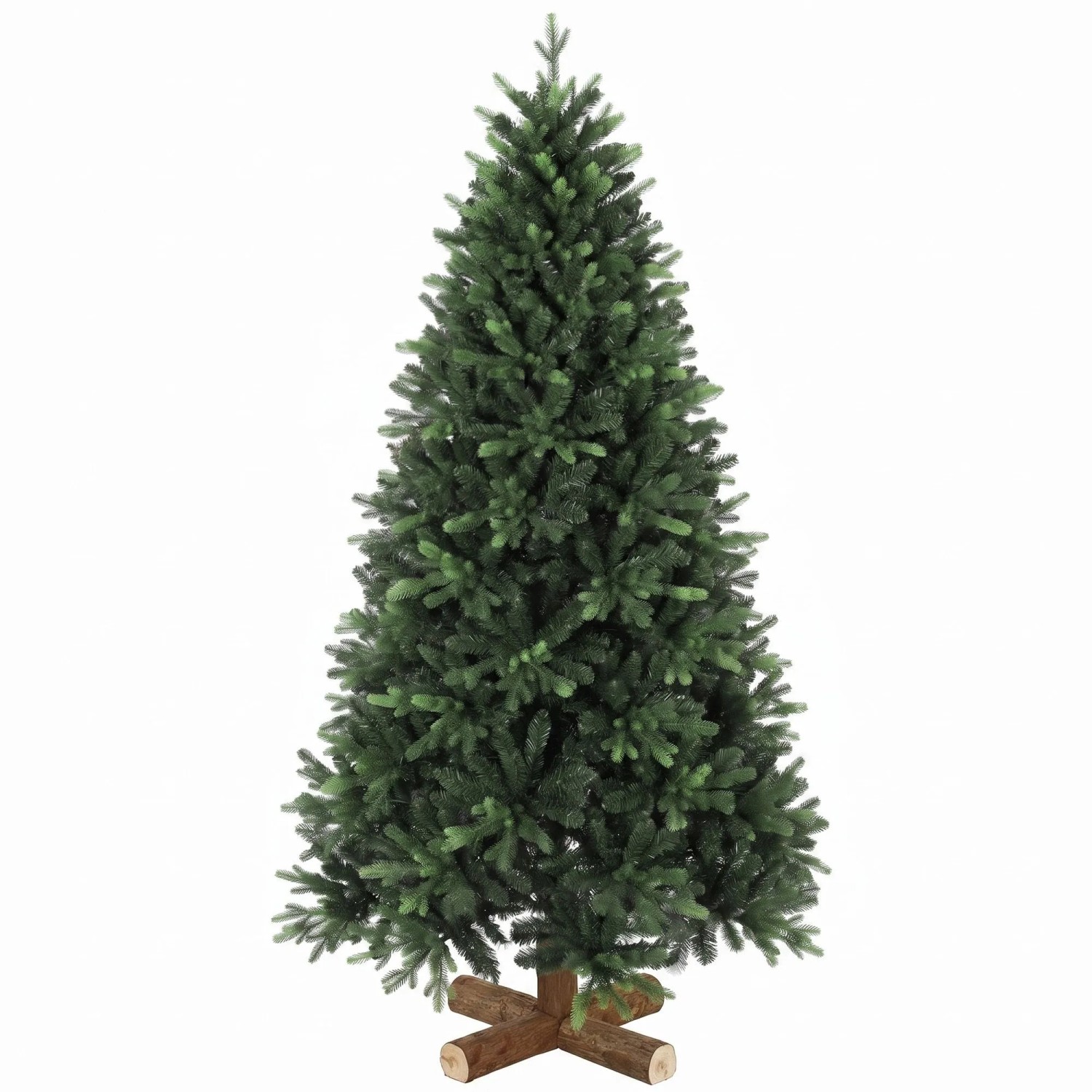 HOMCOM Weihnachtsbaum PE PVC 105 x 105 x 180 cm Grün