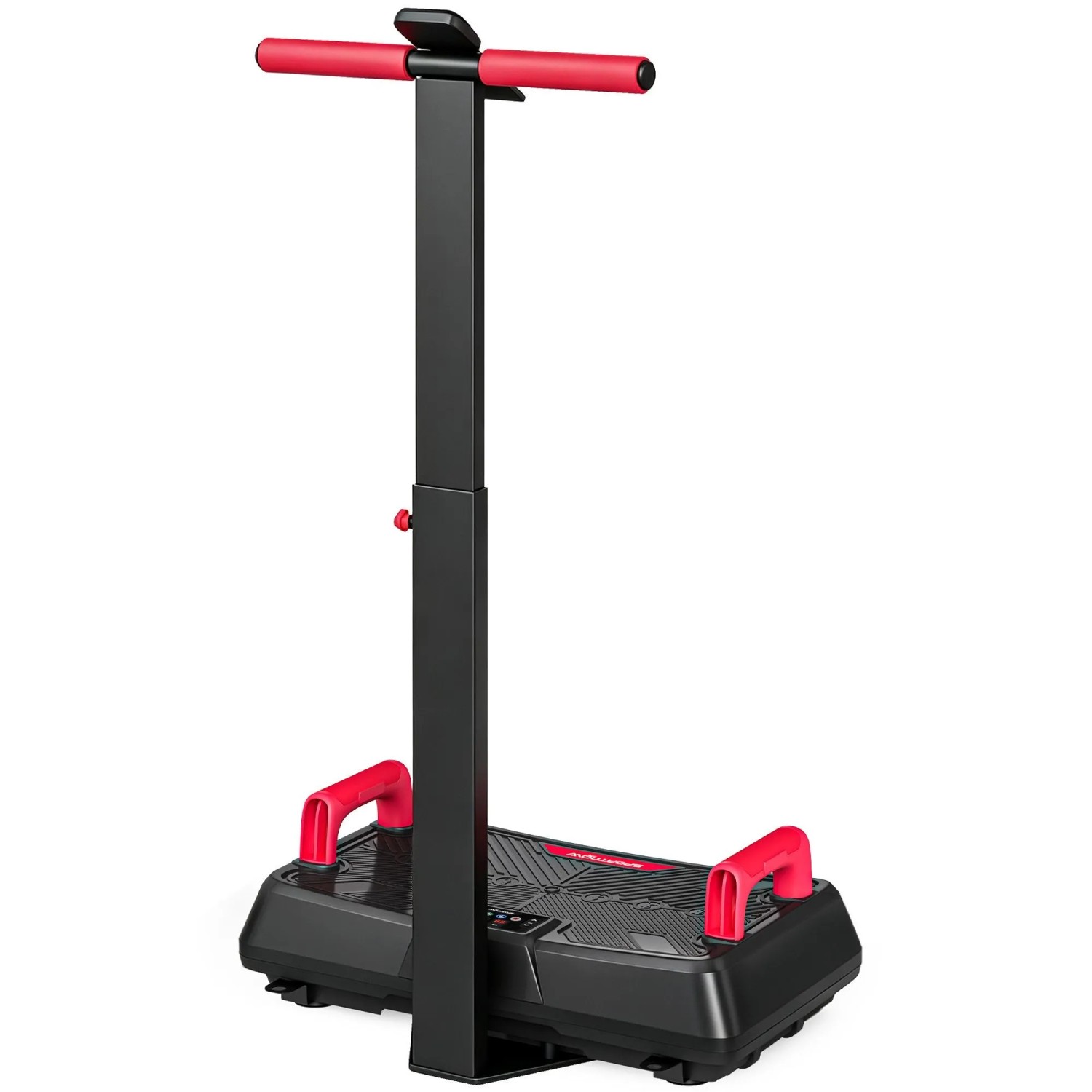 SPORTNOW Vibrationsplatte ABS Stahl 65,5L x 44B x 86,5-104,5H cm Rot